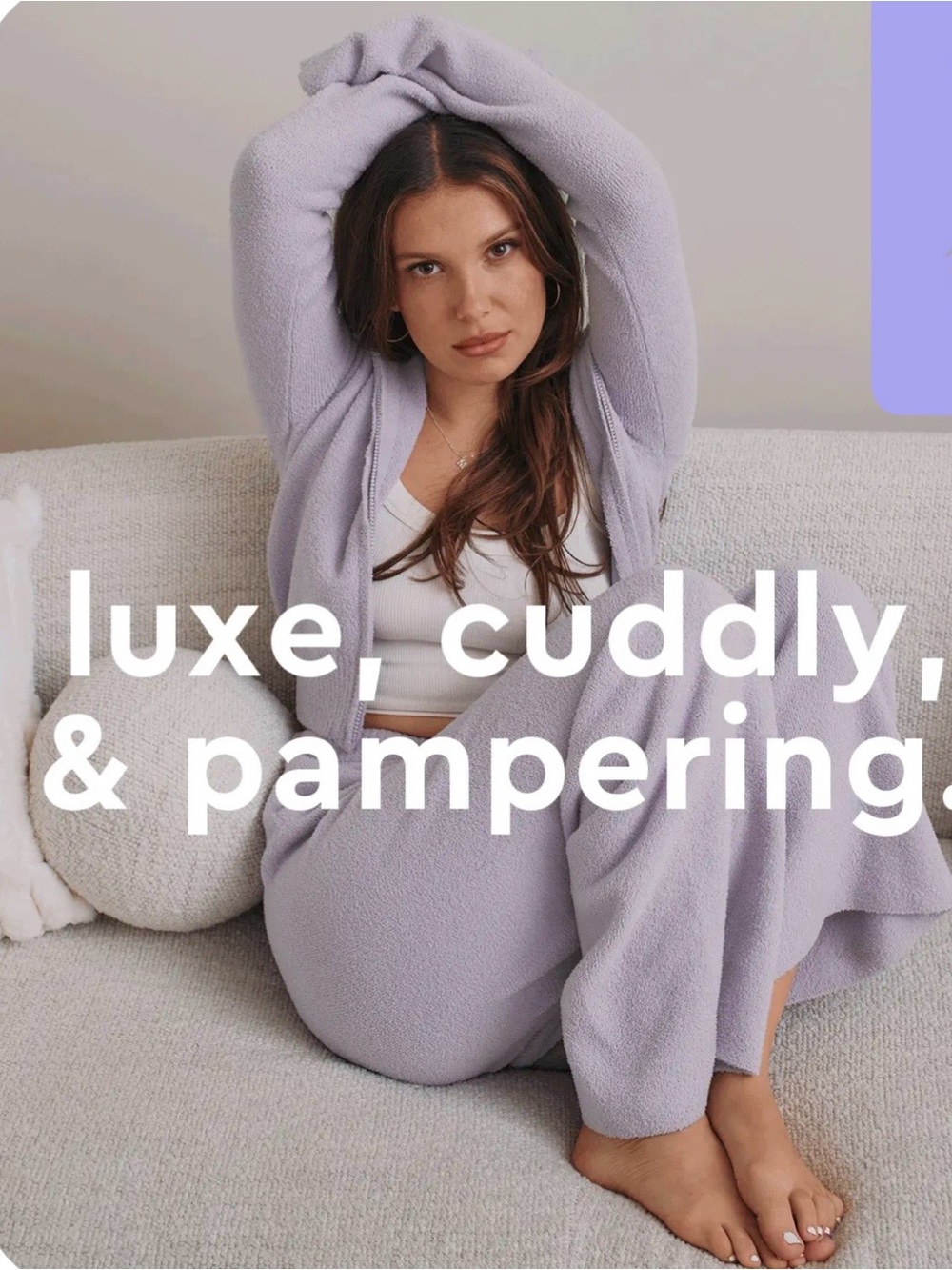 Florence by Mills - Cozy Plush Lavender Lounge Set